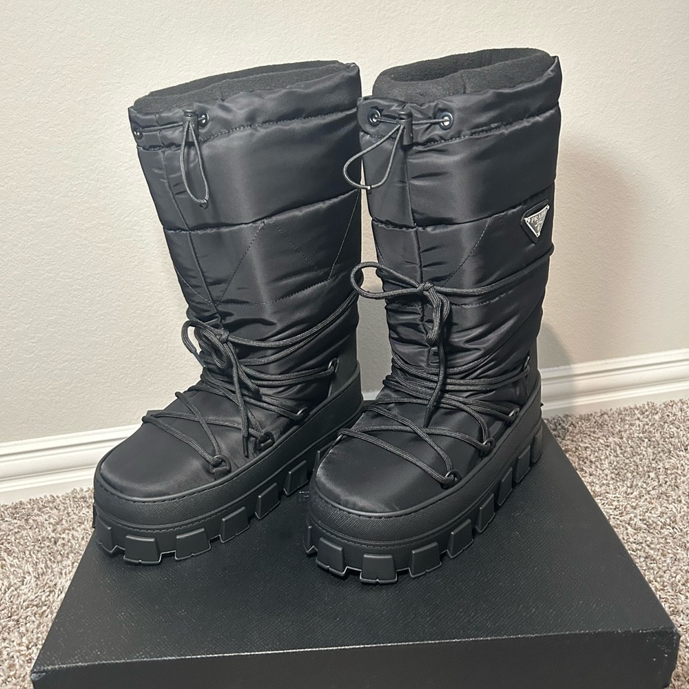Prada Nylon gabardine après ski boots
